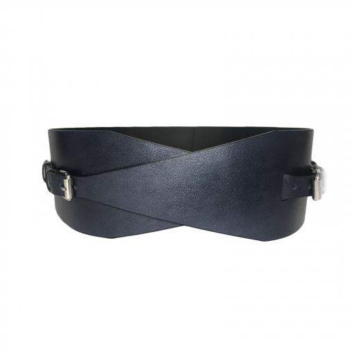 blue wrap leather belt